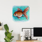 華麗な金魚 ポスター (ホームオフィス)