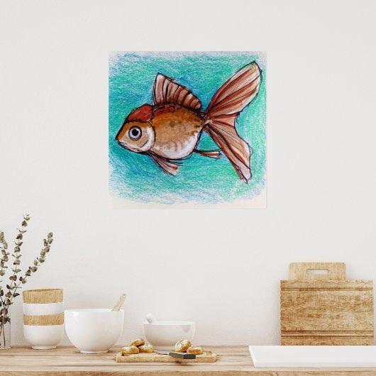 華麗な金魚 ポスター (キッチン)
