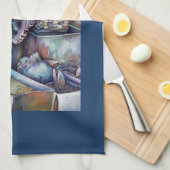 華麗な鉄火センターの特品 キッチンタオル (四つ折り)