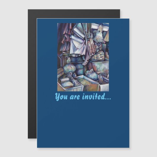 華麗な鉄火センターの特品 マグネット招待状 (正面/裏面)