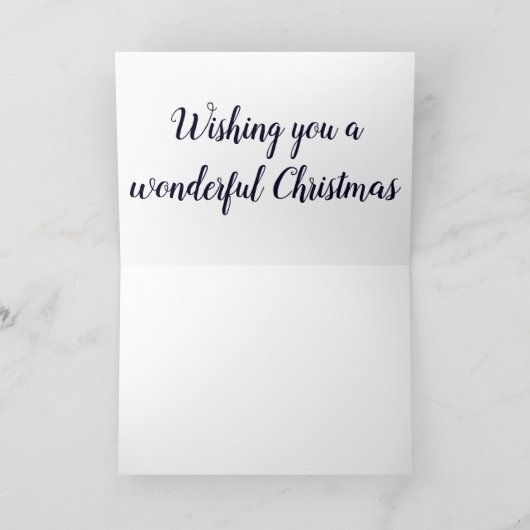 華麗な銀の雪の結晶 カード (内部)