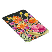 華麗な集まり – ピンクとオレンジの花 マグネット (右側)