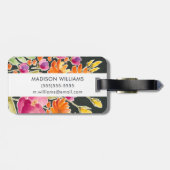 華麗な集まり – ピンクとオレンジの花 ラゲッジタグ (裏面横)