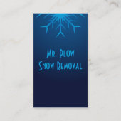 華麗な雪片の除雪 名刺 (裏面)