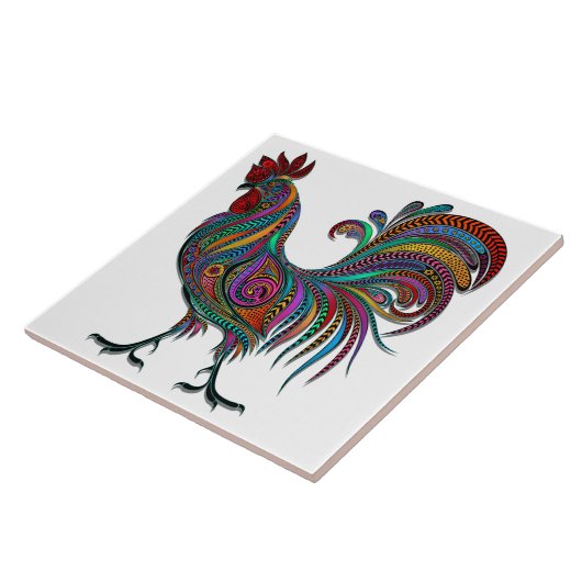 華麗な鶏の瓦 タイル (側面)