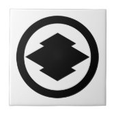 菱形のマツの樹皮 タイル (正面)