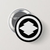 菱形のマツの樹皮 缶バッジ (正面&裏面)