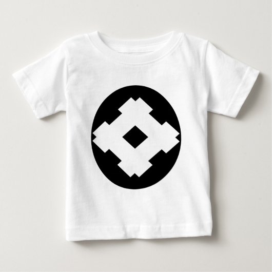 菱形の井戸枠(餅の焼き型) ベビーTシャツ (正面)