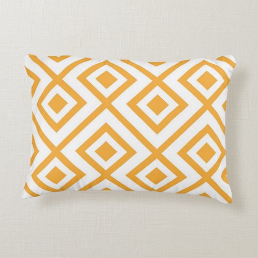 菱形の定形幾何学的なパターン アクセントクッション (裏面)