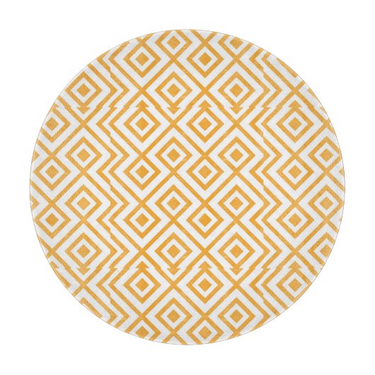 菱形の定形幾何学的なパターン カッティングボード (正面)