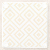 菱形の定形幾何学的なパターン ガラスコースター (裏面)