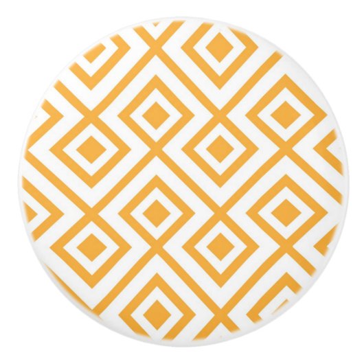 菱形の定形幾何学的なパターン セラミックノブ (正面)