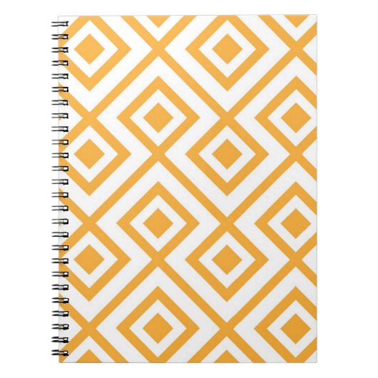 菱形の定形幾何学的なパターン ノートブック (正面)