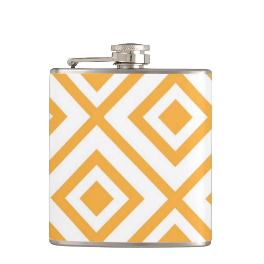 菱形の定形幾何学的なパターン フラスク (正面)