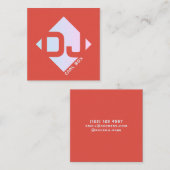 菱形の幾何学的ではっきりしたなカバー スクエア名刺 (正面/裏面)