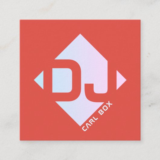 菱形の幾何学的ではっきりしたなカバー スクエア名刺 (正面)