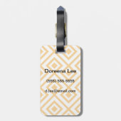 菱形の幾何模様 ラゲッジタグ (裏面縦)