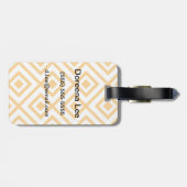 菱形の幾何模様 ラゲッジタグ (裏面横)