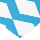 菱形ダイヤモンドパターンブルーとホワイト テーブルクロス (アングル)