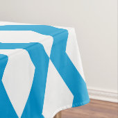 菱形ダイヤモンドパターンブルーとホワイト テーブルクロス (インサイチュ)