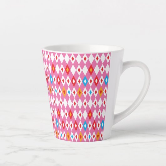菱形パターン カフェラテマグ (右)