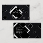 菱形幾何学模様ブラックトーン 名刺 (正面/裏面)