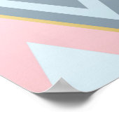 菱形形状、幾何学的パターンをチェック。 ポスター (角)