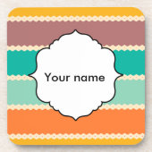 菱形行抽象デザイン コースター (正面)