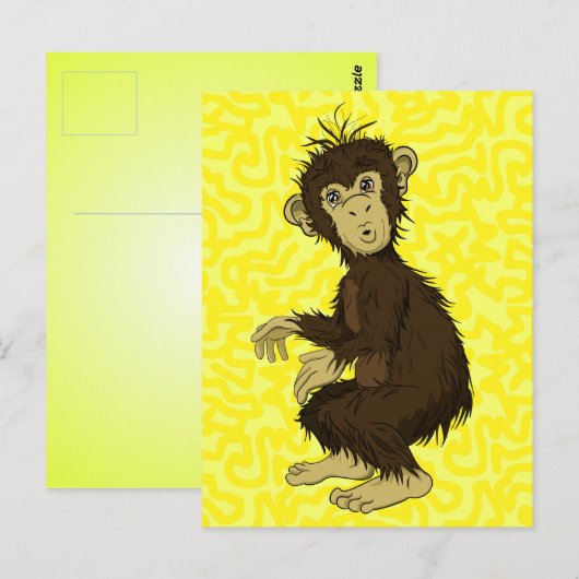 萌えサル ポストカード (正面/裏面)