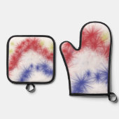 萌え花火お祝い 鍋つかみ&鍋敷きセット (正面)