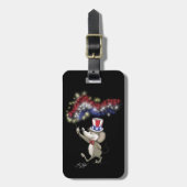 萌の幸せ7月4日の夜の荷物タグ ラゲッジタグ (正面縦)