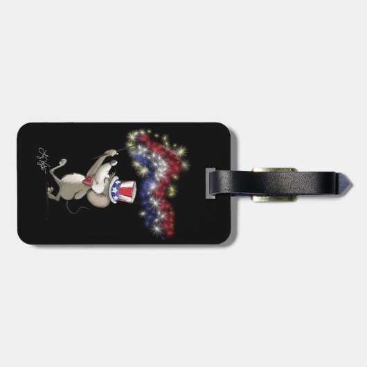 萌の幸せ7月4日の夜の荷物タグ ラゲッジタグ (裏面横)