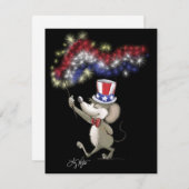 萌の幸せ7月4日の夜招待状 招待状 (正面/裏面)