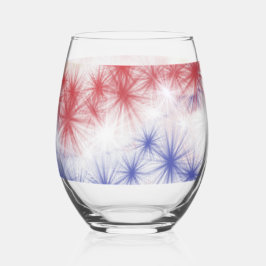 萌の花火お祝い飲み物用品セット ステムなしワイングラス