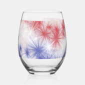 萌の花火お祝い飲み物用品セット ステムなしワイングラス (左)