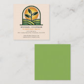 萌芽種子と太陽オーガニック農家 スクエア名刺 (正面/裏面)