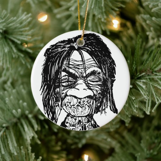 萎縮した頭部 セラミックオーナメント (ツリー)