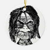 萎縮した頭部 セラミックオーナメント (正面)