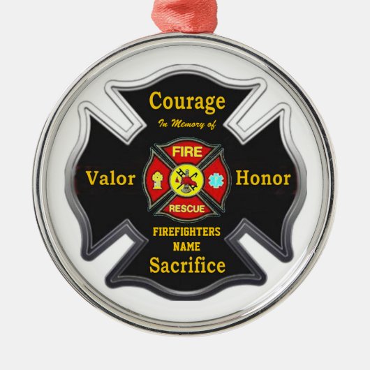 落ちたしかし忘れられない メタルオーナメント (正面)