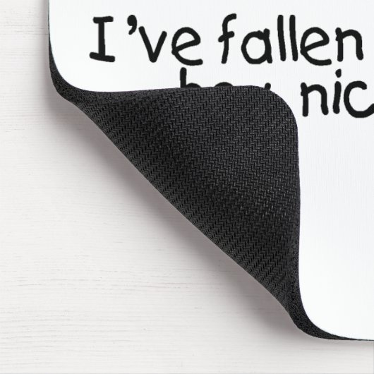 落ちたな助けIveおよび私は起こしますちょっとニースのカーペットを傾きます マウスパッド (コーナー)