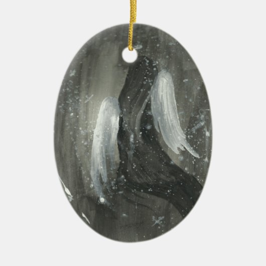 落ちたな天使のオーナメント セラミックオーナメント (正面)