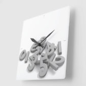 落ちたな数柱時計 スクエア壁時計 (傾斜)