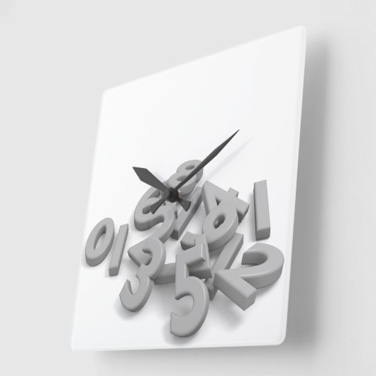 落ちたな数柱時計 スクエア壁時計 (傾斜)
