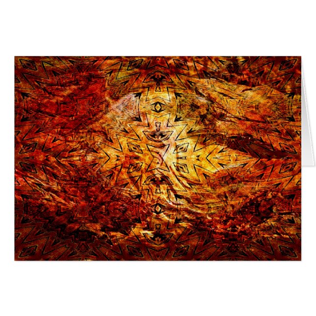 落ちたな木および化石のコラージュ-カード (正面横)