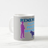 落ちたな警官を覚えて下さい コーヒーマグカップ (正面左)