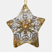 落ちたな雪 セラミックオーナメント (左)