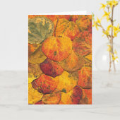 落ちたな《植物》アスペンの葉 カード (黄色い花)