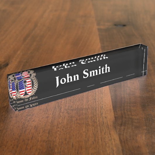 落ちたのに-頂上名誉を与えて下さい デスクネームプレート (側面)