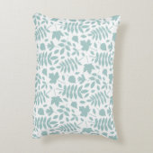 落ちたパタ離れーンLtティール(緑がかった色)オン白 アクセントクッション (裏面(縦))