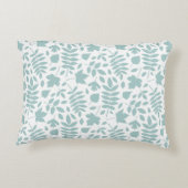 落ちたパタ離れーンLtティール(緑がかった色)オン白 アクセントクッション (裏面)